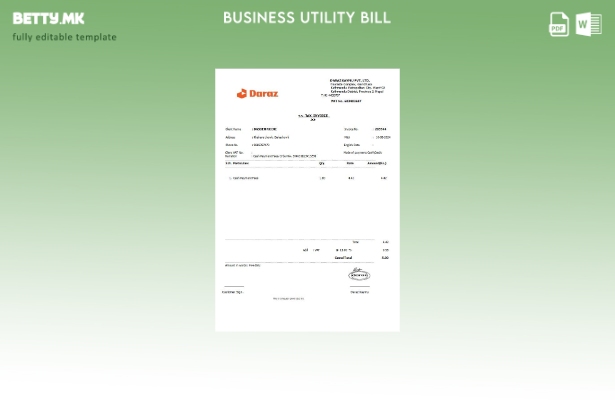 Модерен стил Непалски шаблон за деловна сметка за комунални услуги DARAZ